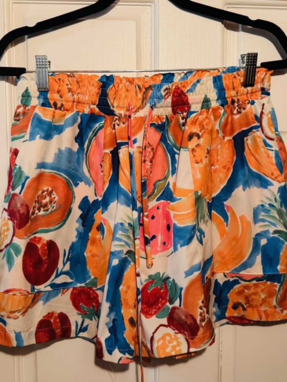 SHEIN Women's Summer Casual Print Shorts Tropical Fruit XL